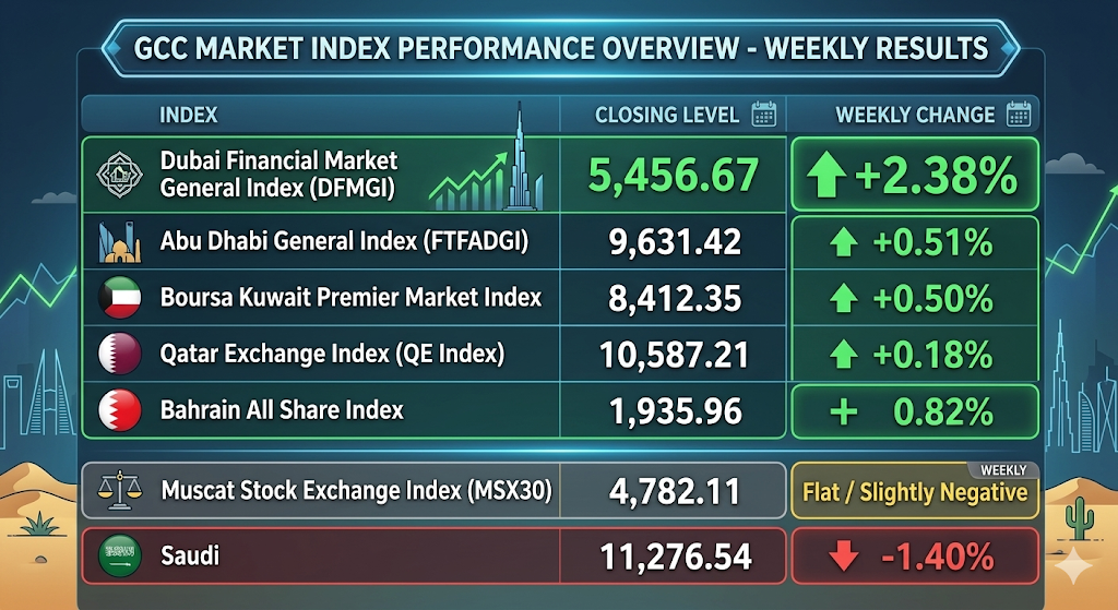 Figure 2: Weekly Performance Across Major GCC Markets