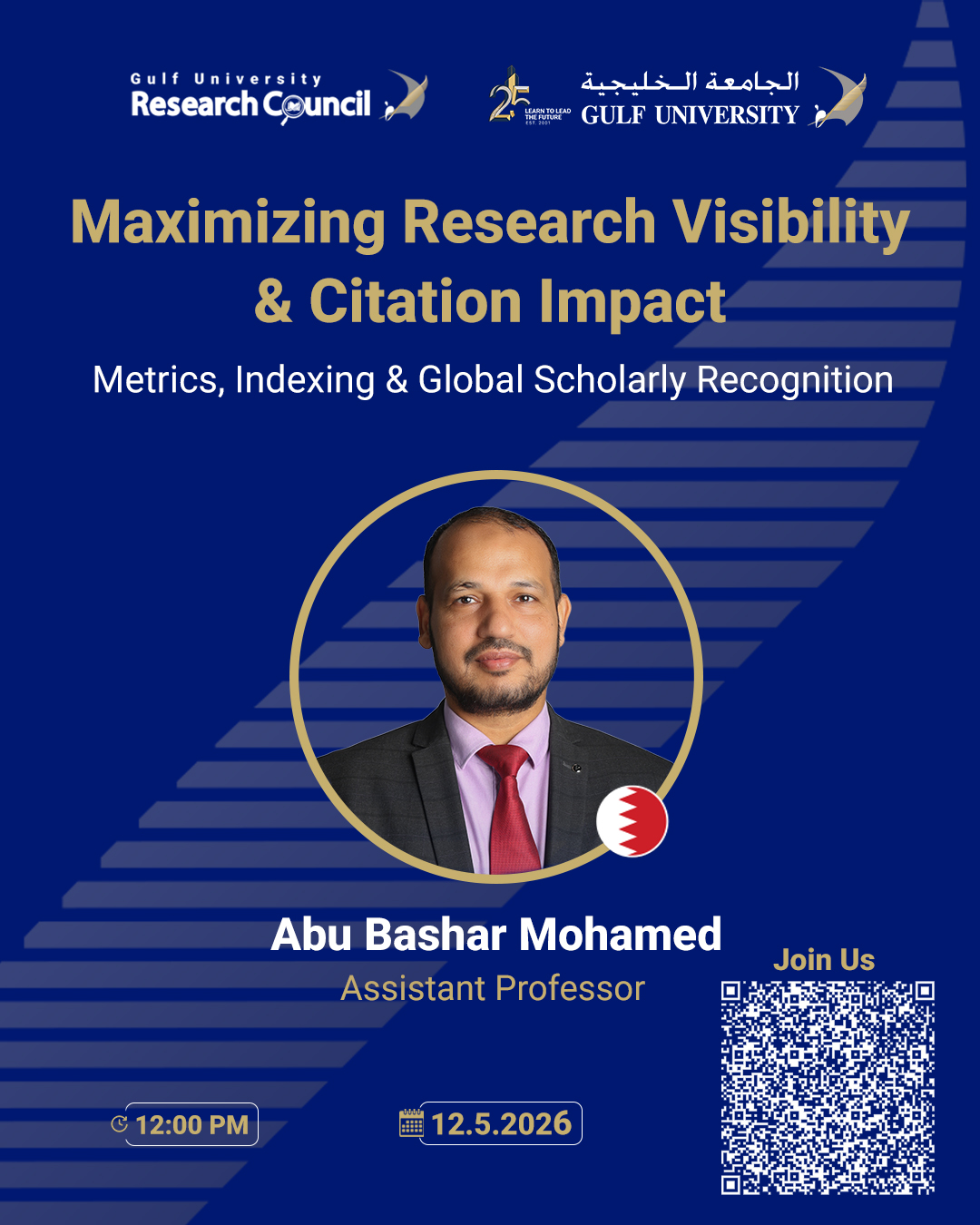 Dr. Abu Bashar Mohamed Workshop: Maximizing Research Visibility & Citation Impact — Metrics, Indexing & Global Scholarly Recognition